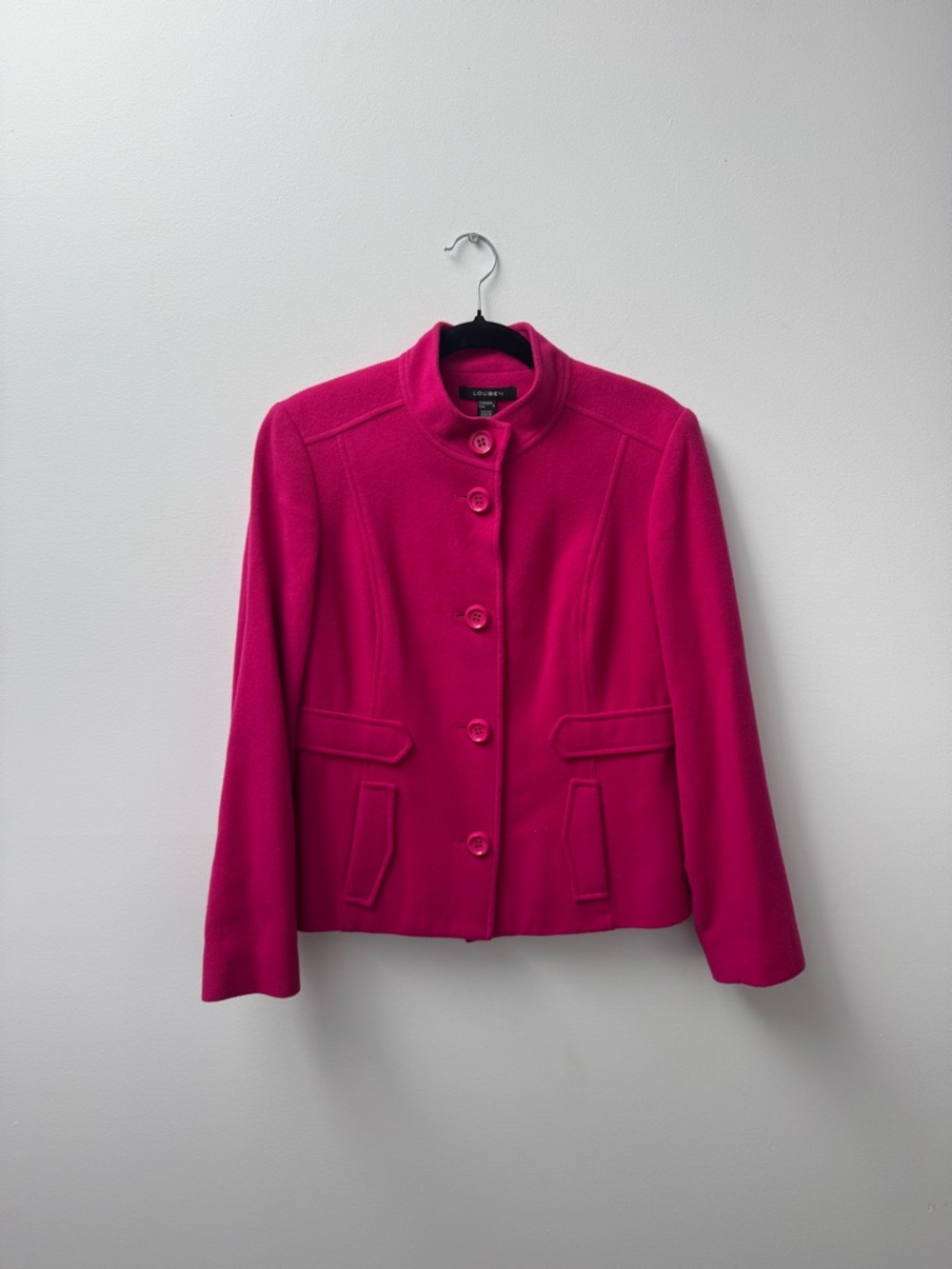 Talbots Hot Pink Button-Up Jacket
